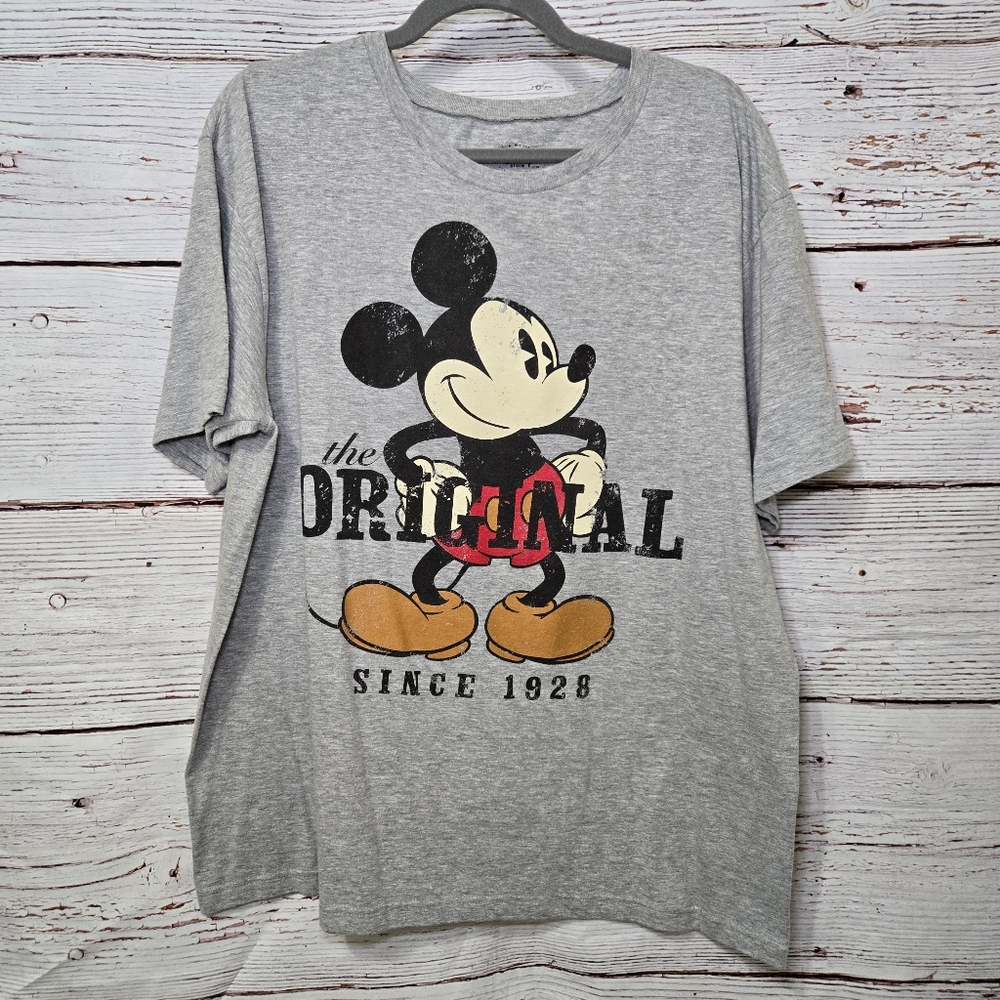 Disney The Original Mickey Mouse Unisex Gray T-shirt